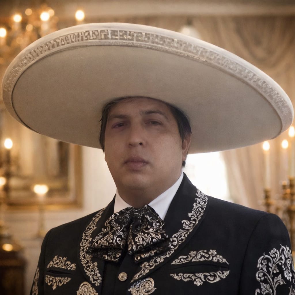 Detalle de la vestimenta tradicional de mariachi mexicano